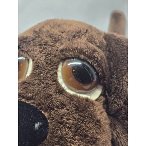 Russ Stuffed Plush Dark Chocolate Brown Puppy Dog Big Sad Eyes Wakely - Picture 9 of 14
